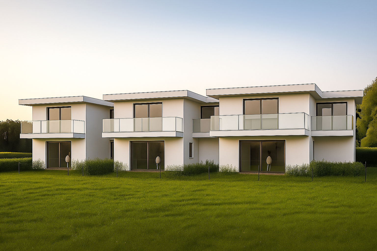 Moderne Wohnanlage mit Dachterrassen