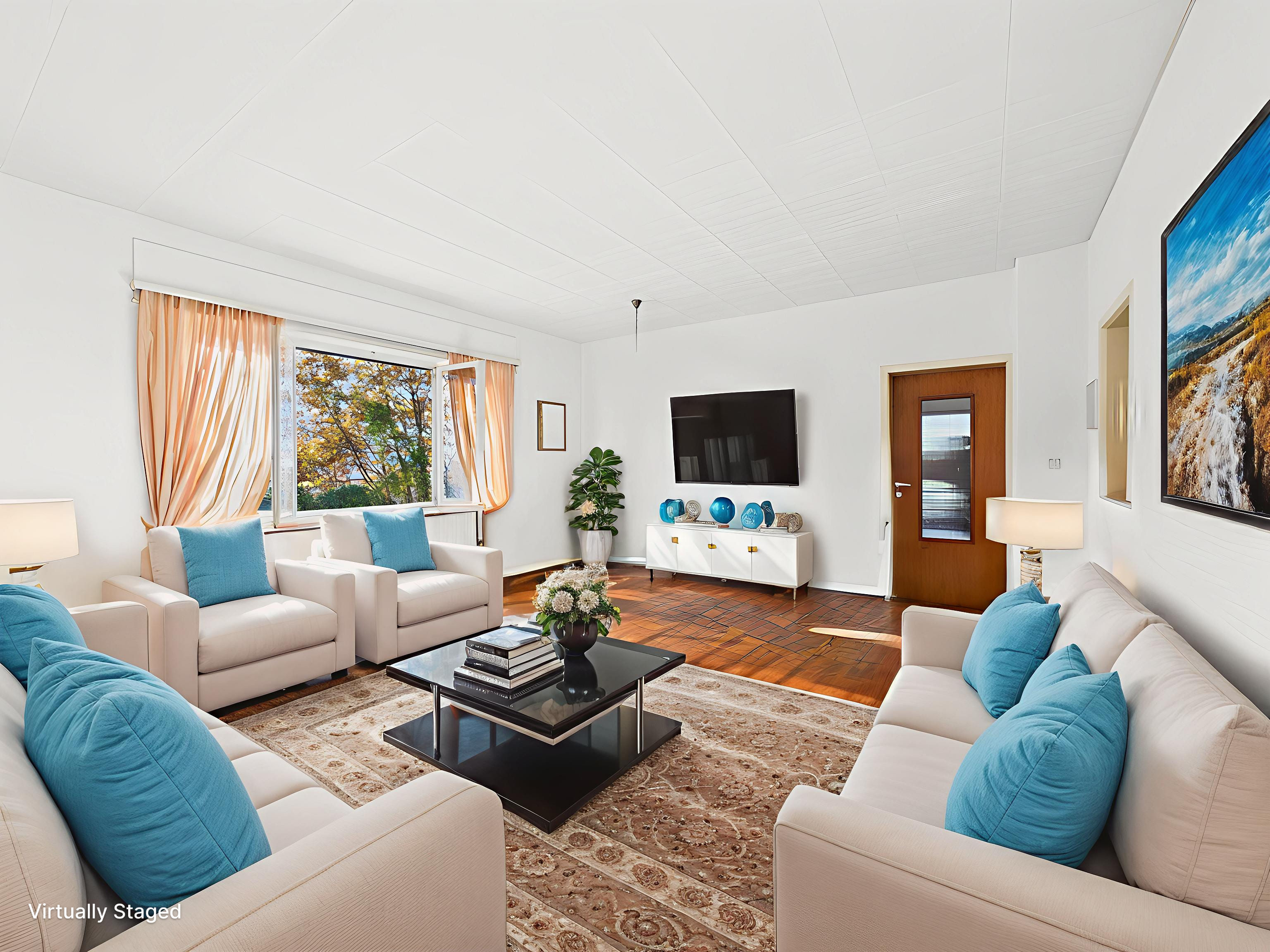 Virtuell gestyltes Wohnzimmer