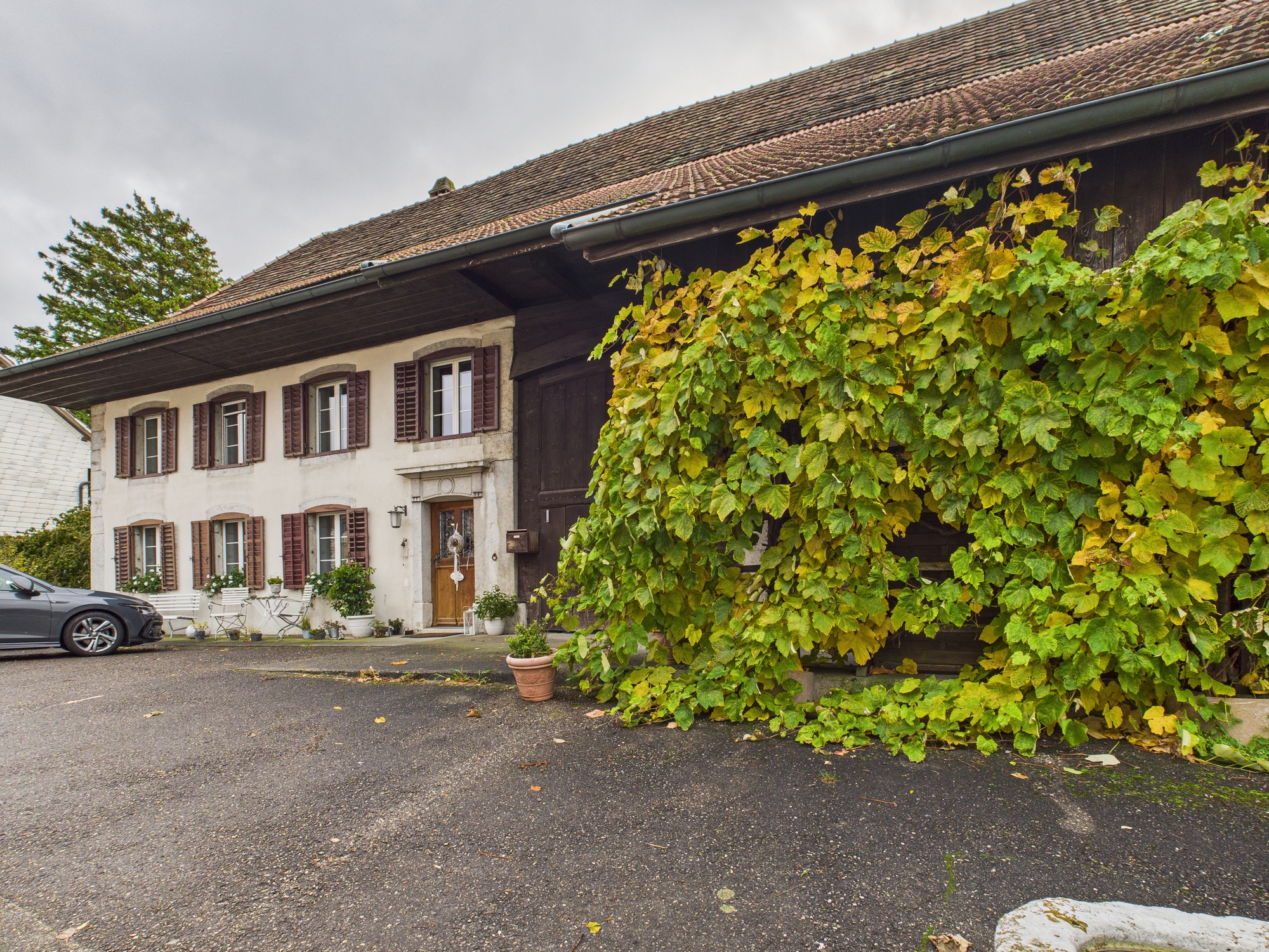 Historisches Wohnhaus mit begrüntem Anbau