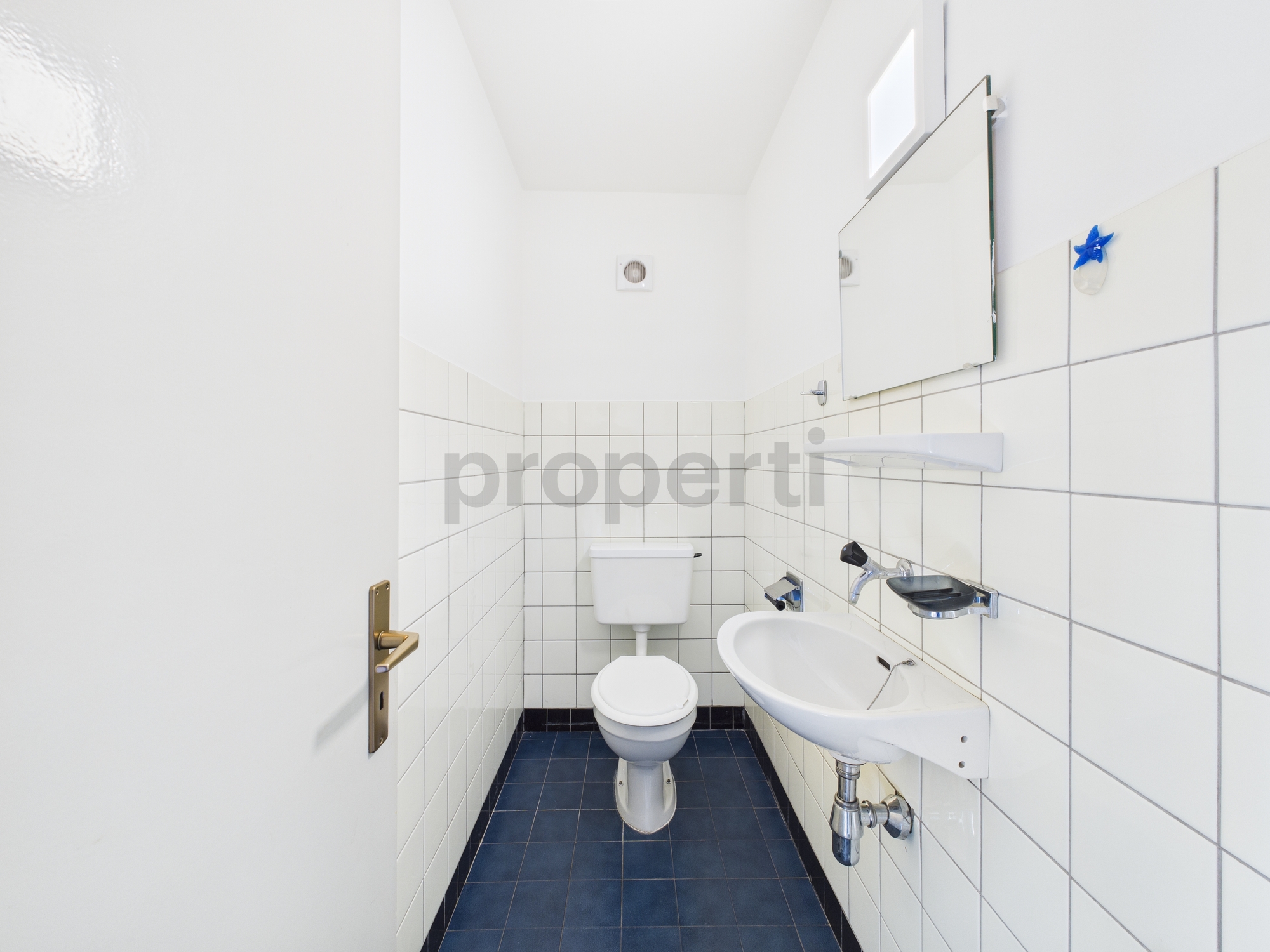 Kleines Gäste-WC mit Wandtoilette
