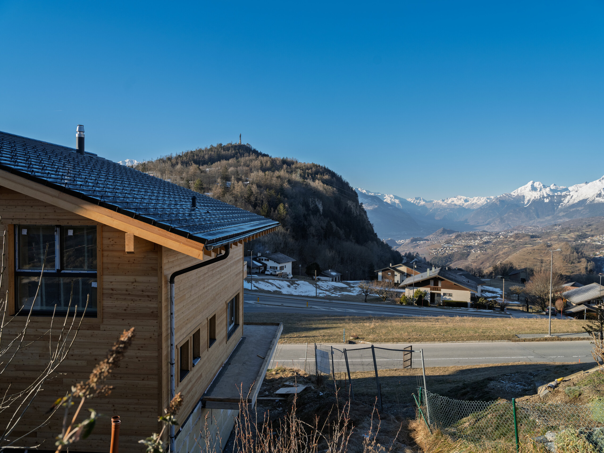 Alpenhaus mit Panoramablick