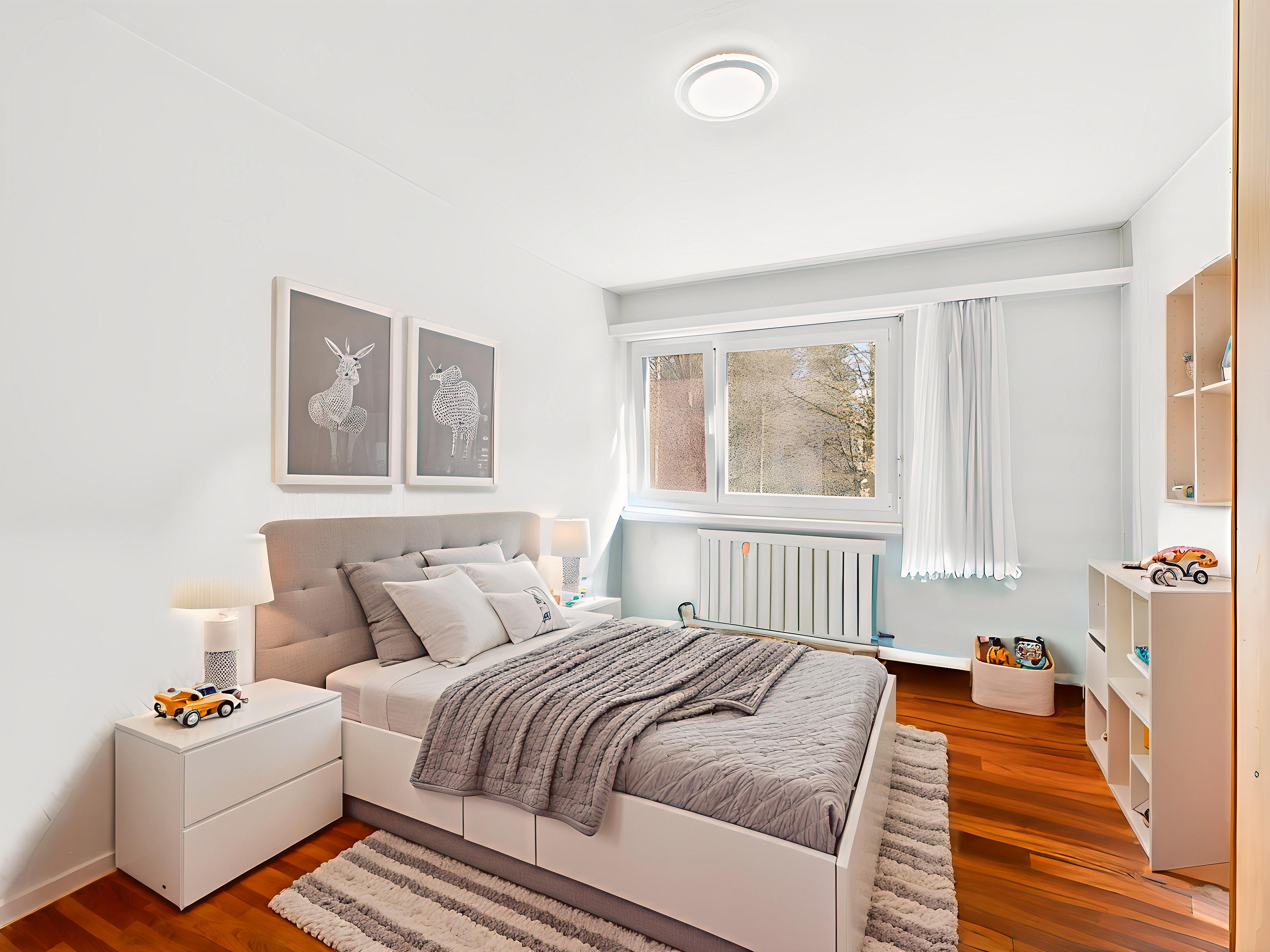 Helles modernes Schlafzimmer