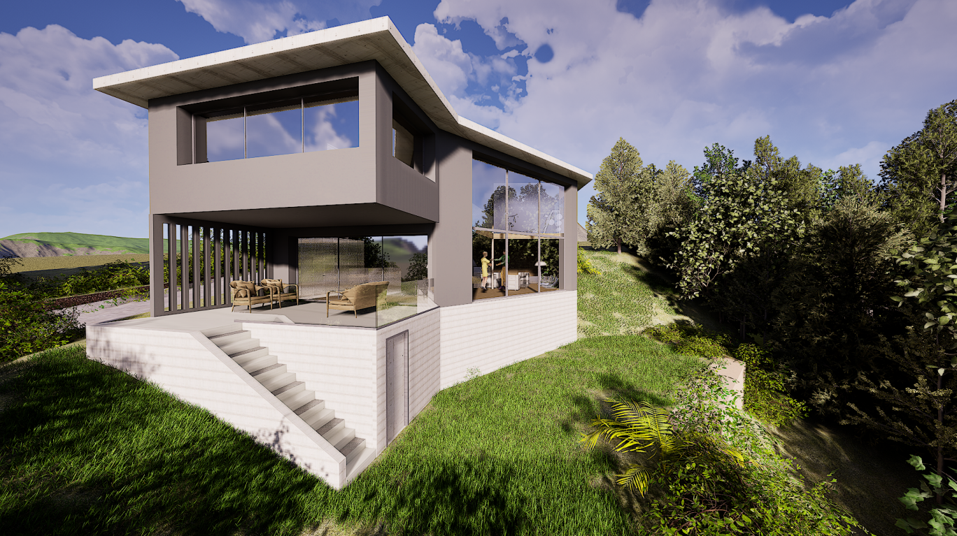 Moderne Villa mit großzügiger Terrasse