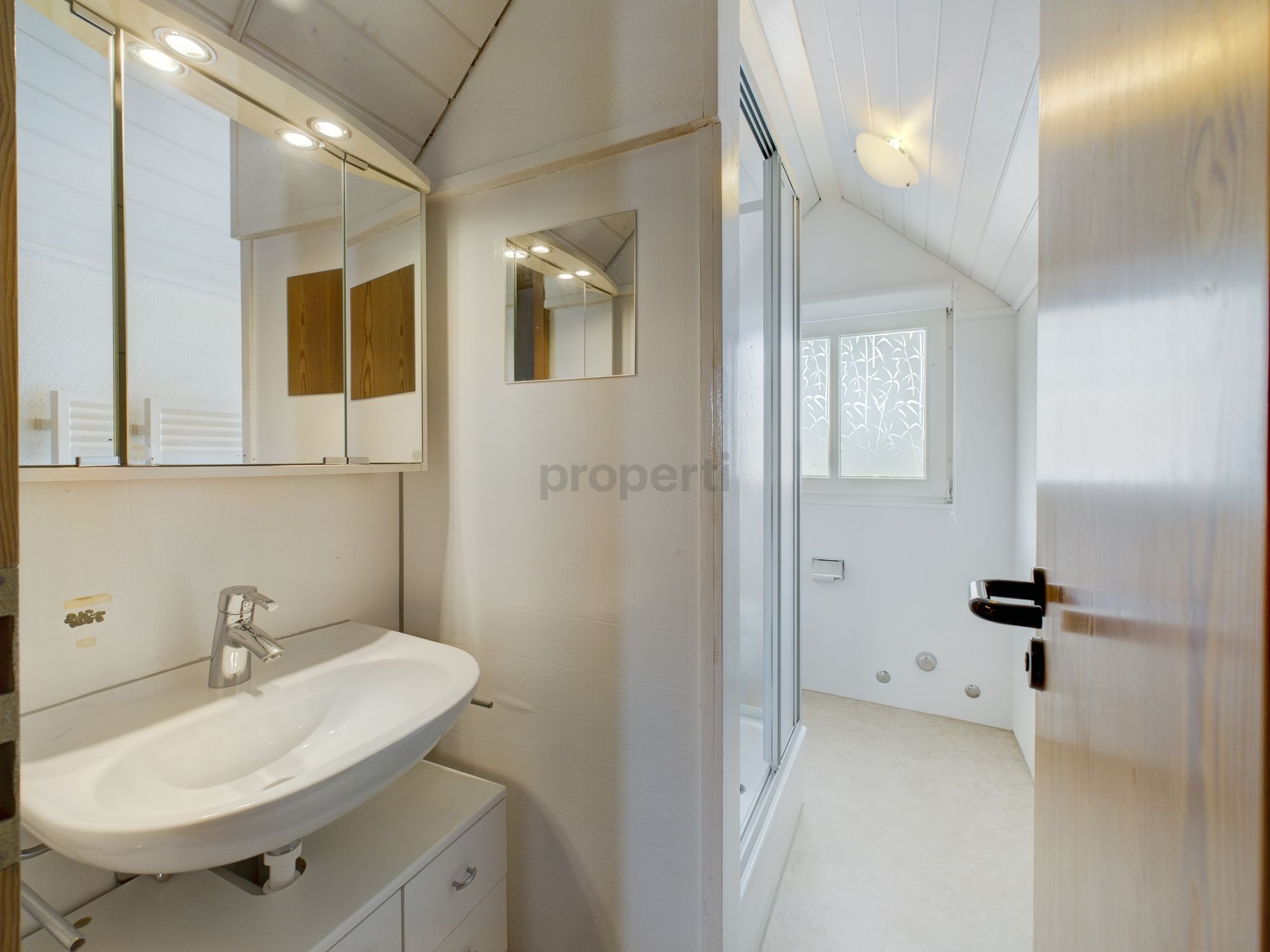 Kleines modernes Badezimmer mit Dusche