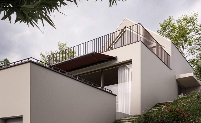 Modernes Haus mit Dachterrasse