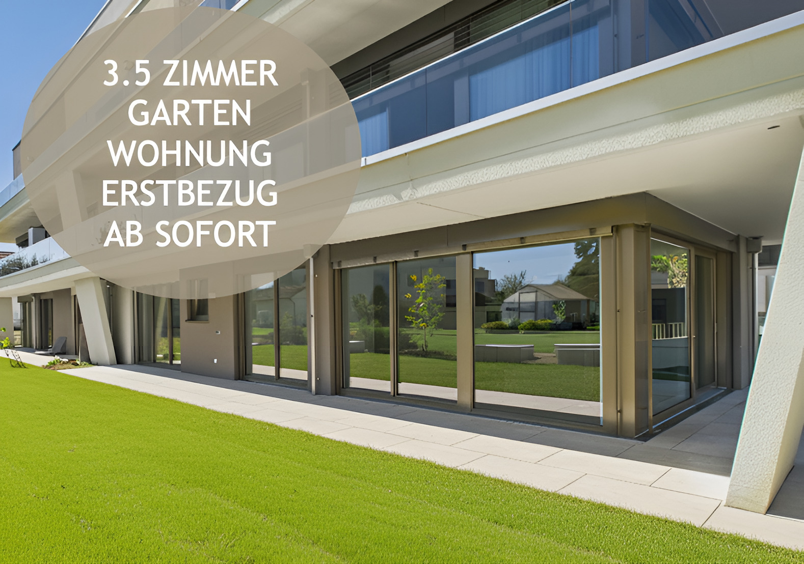 Moderne Gartenwohnung mit großem Außenbereich