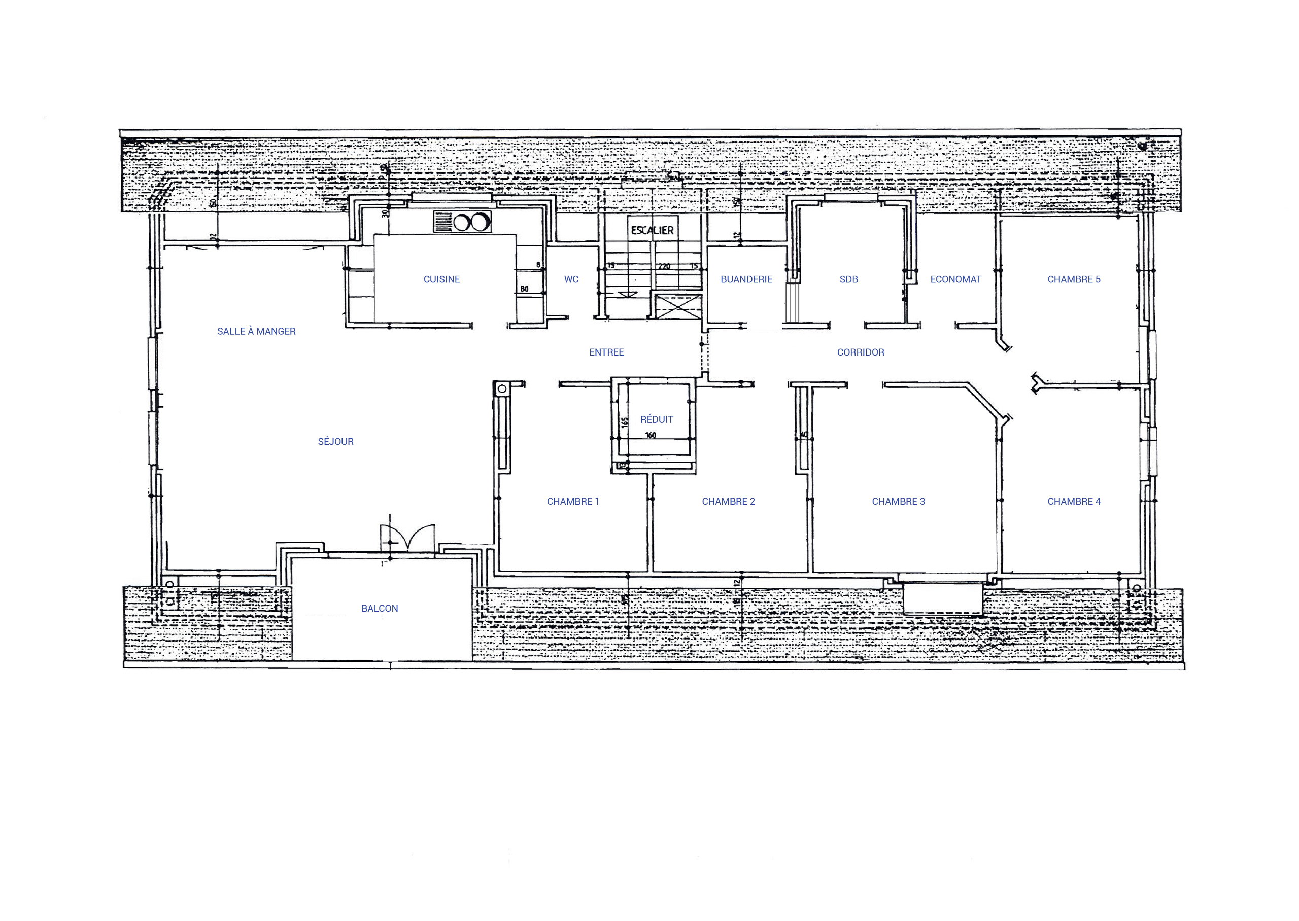Grundriss einer Wohnung mit Balkon