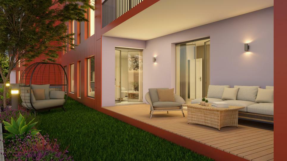 Terrasse mit Lounge-Bereich