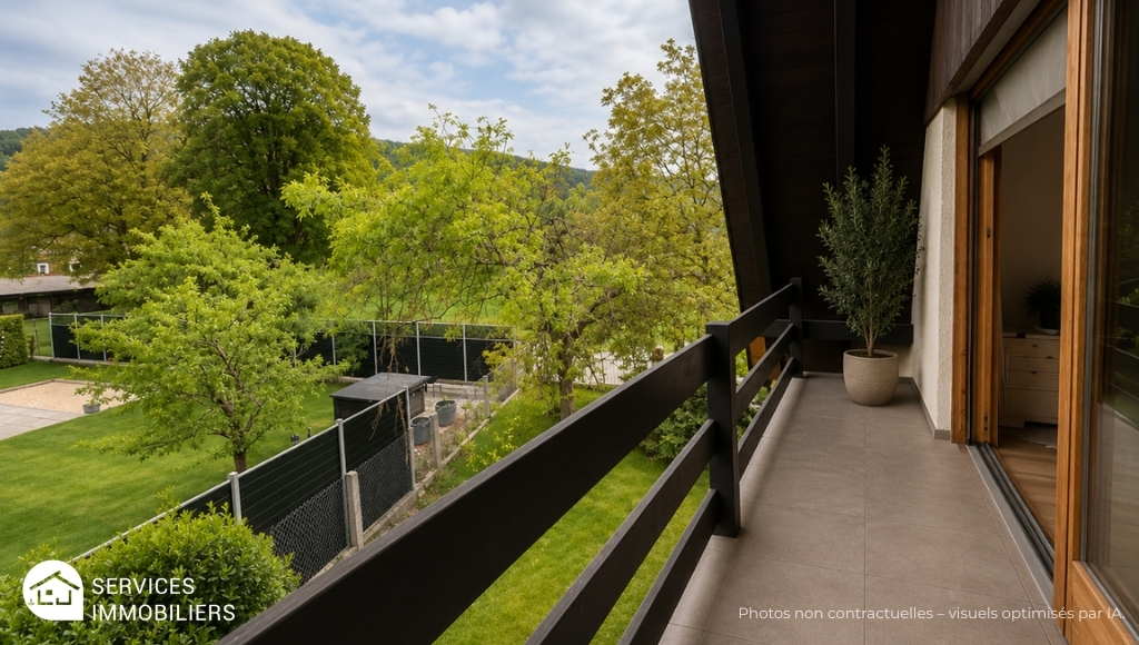 Balkon mit Blick ins Grüne