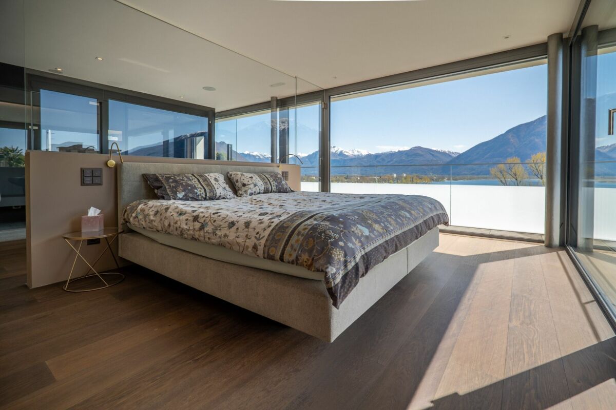 Schlafzimmer mit Panoramablick