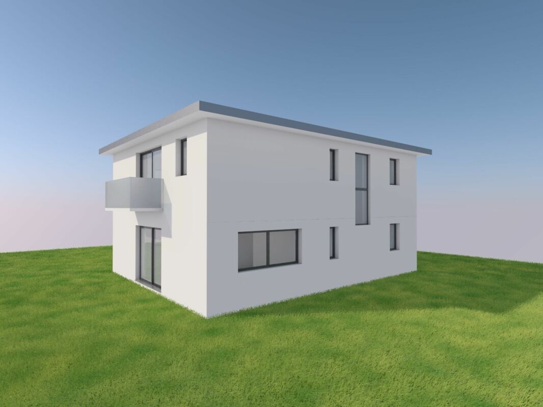 Modernes Wohnhaus im Grünen