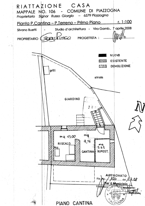 Grundriss eines Kellergeschosses