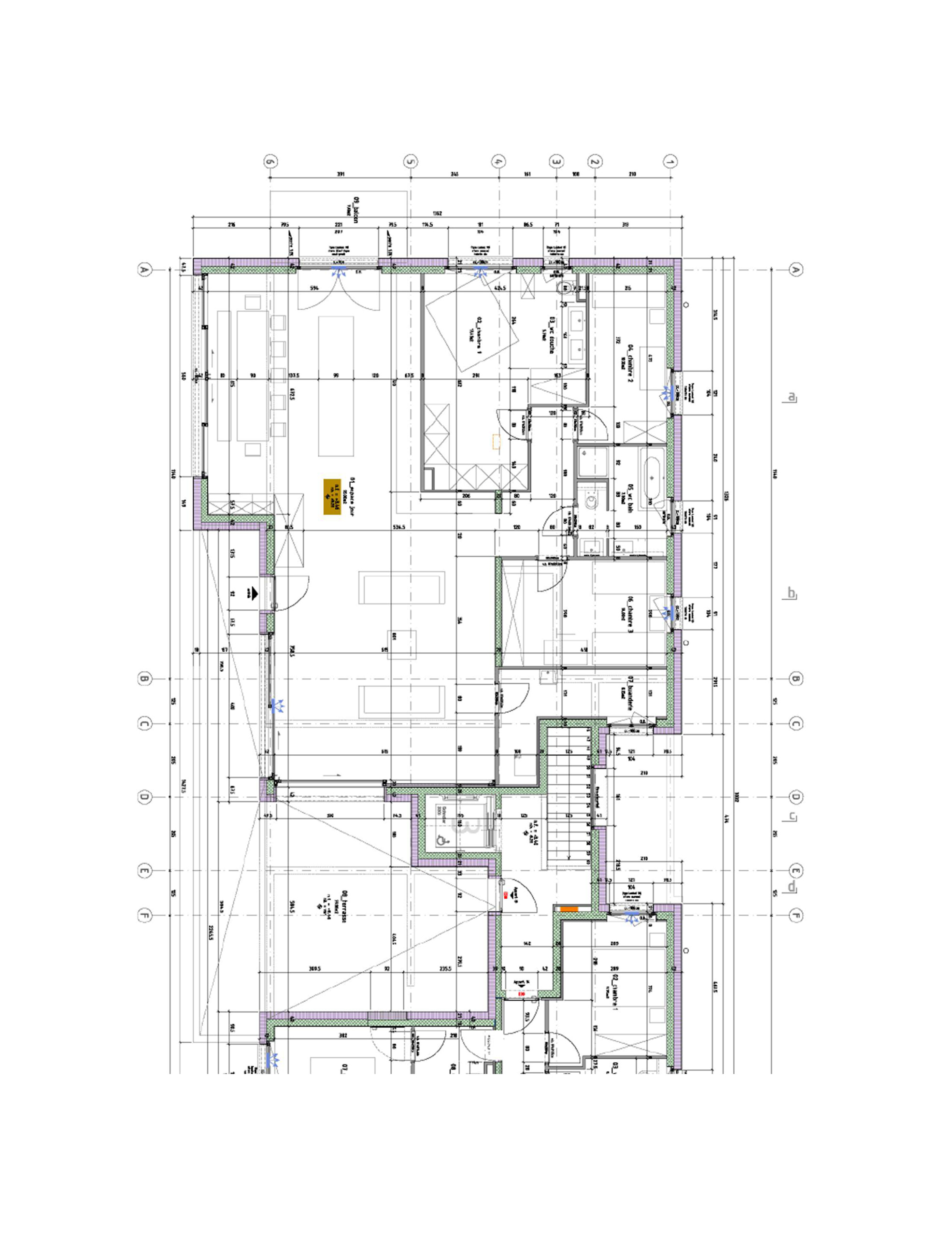 Grundriss einer großzügigen Wohnetage