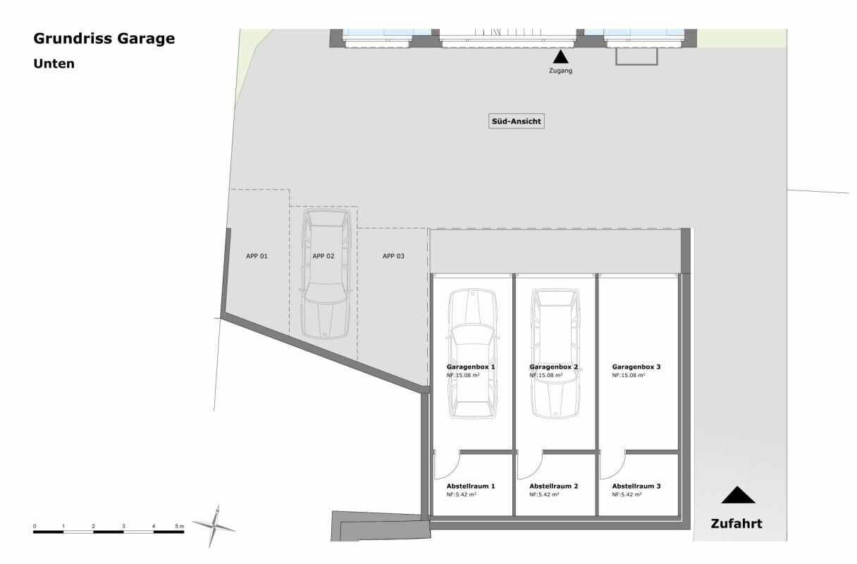 Grundriss Garage unten