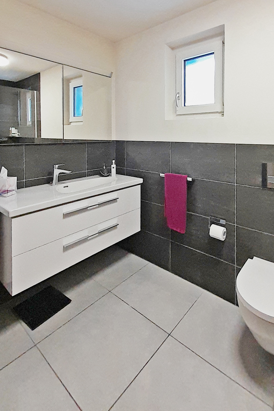 Modernes Badezimmer mit Waschtisch und WC