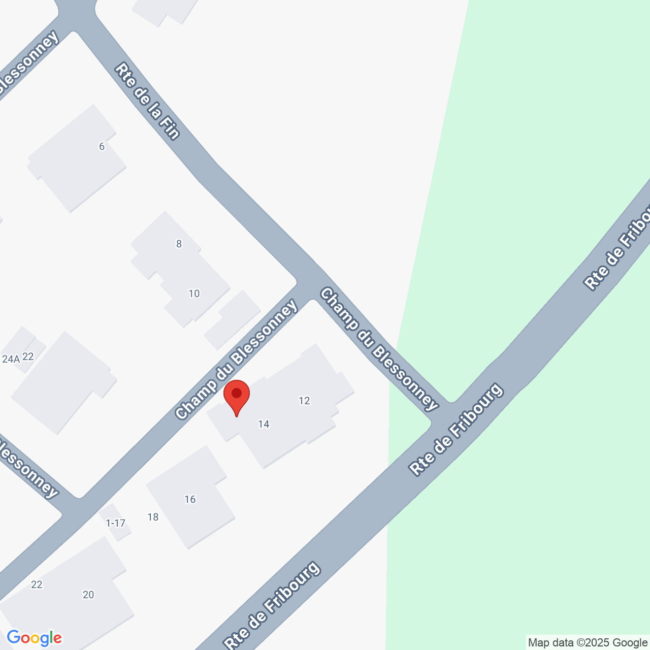 Kartenausschnitt mit markiertem Standort