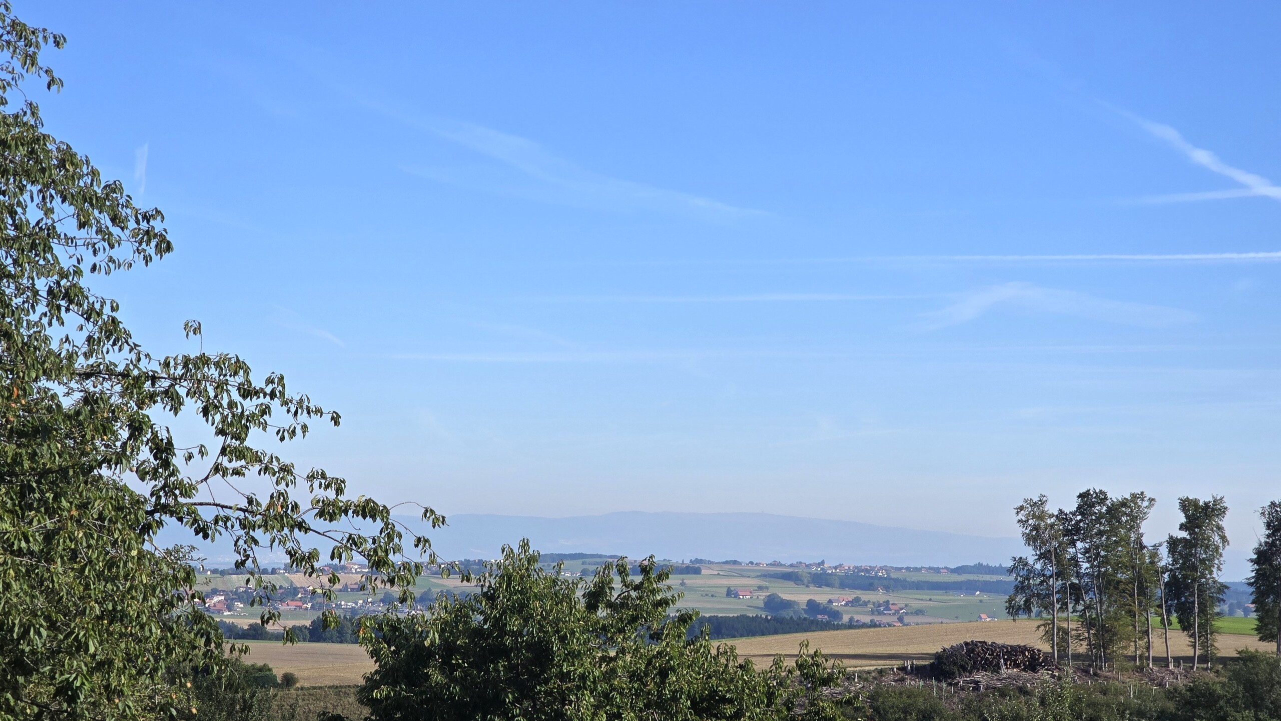 Landschaftsblick über Felder