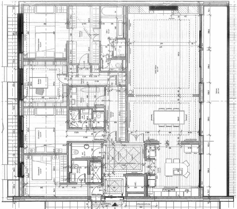 Grundriss einer Wohnetage