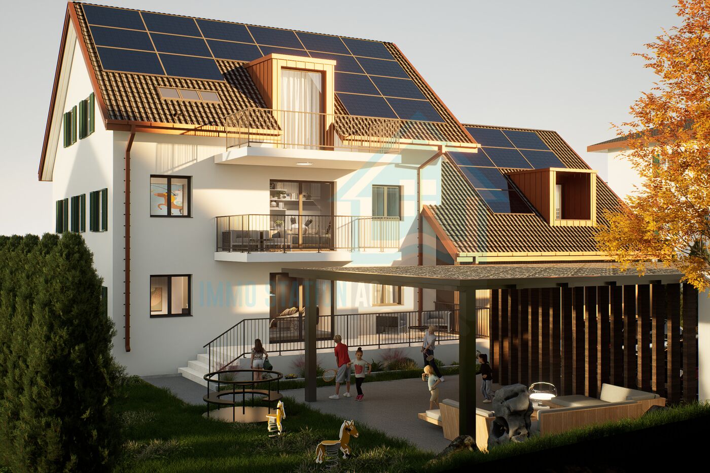 Einfamilienhaus mit Solardach und Garten