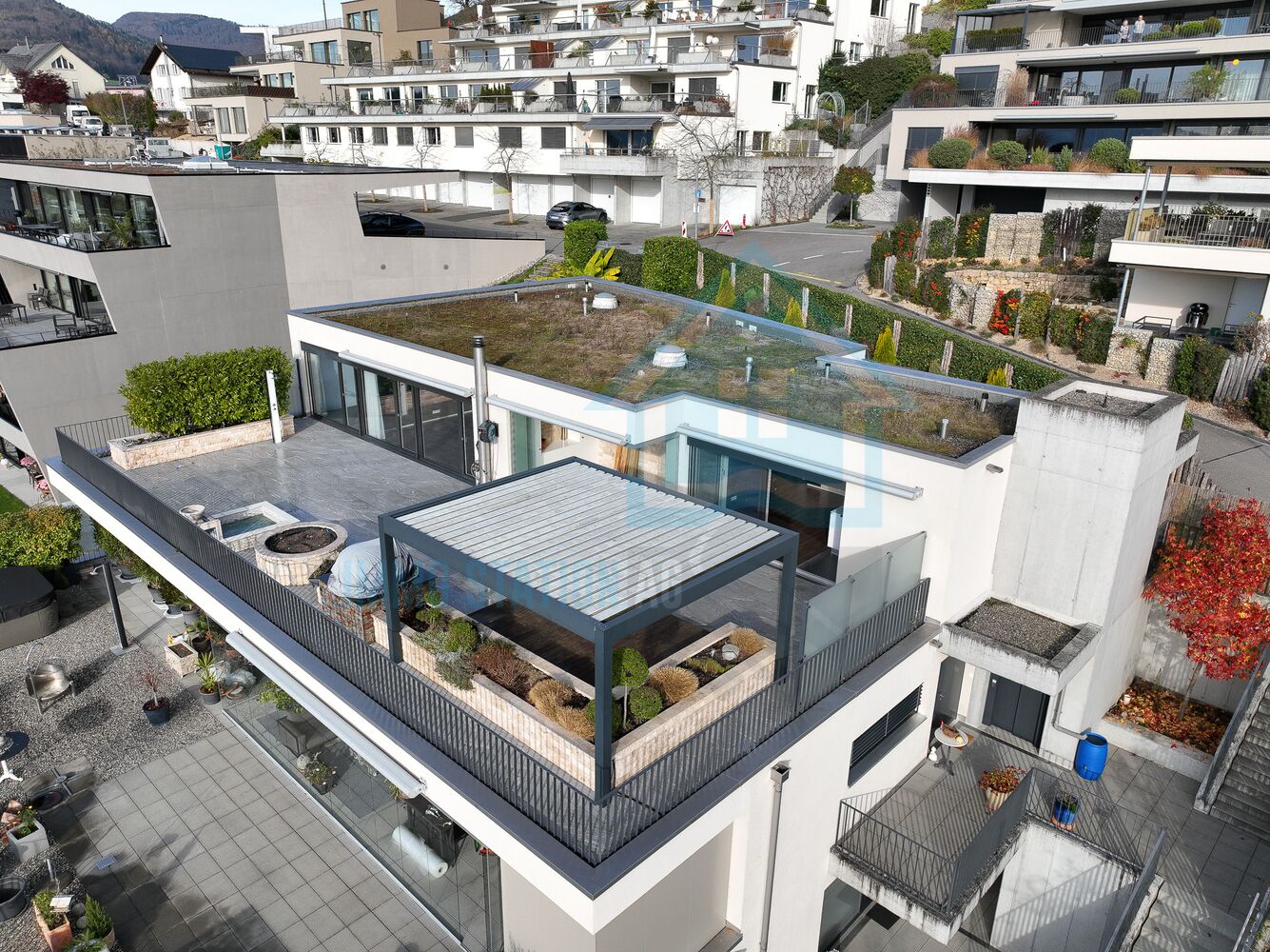 Moderne Dachterrassen- und Wohnanlage