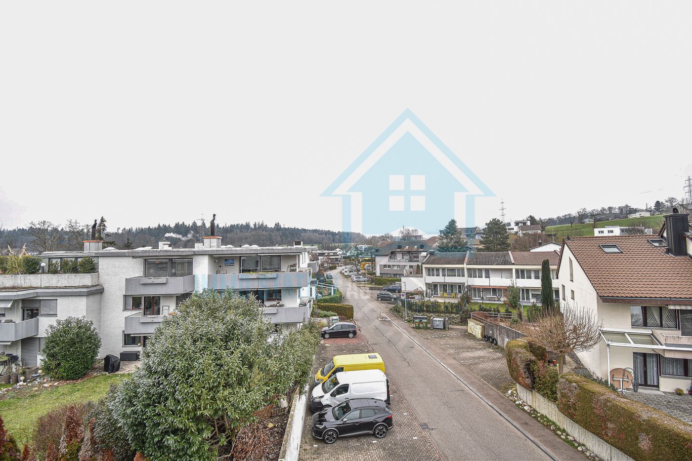 Blick über ein Wohnviertel