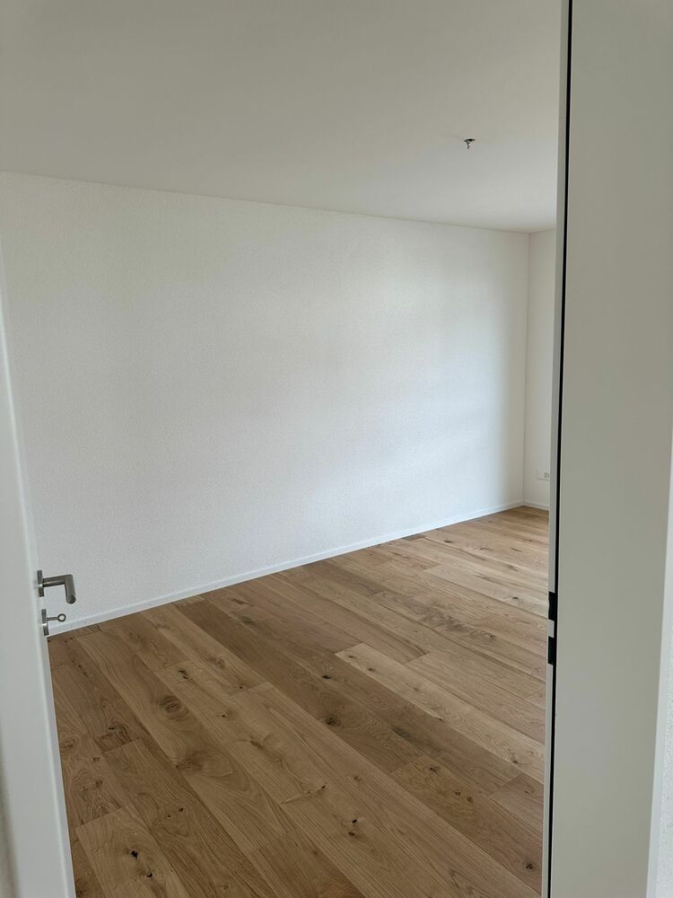 Leerer heller Innenraum mit Eichenboden