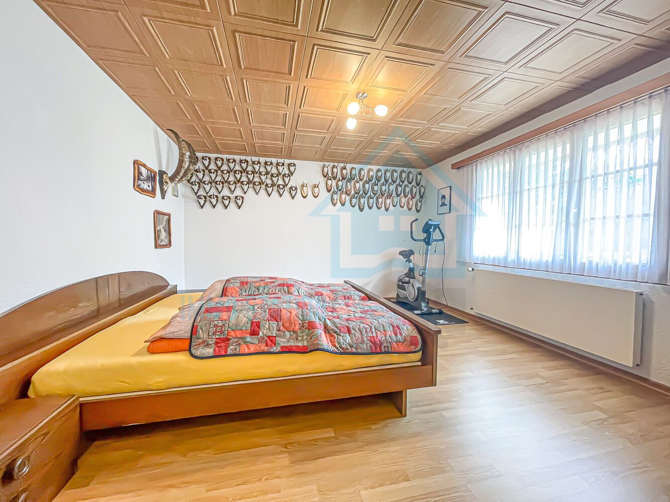 Schlafzimmer mit Jagddekor