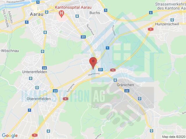 Kartenausschnitt mit Standortmarkierung