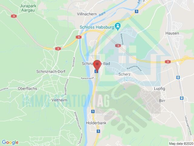 Kartenansicht einer Region mit Standortmarkierung