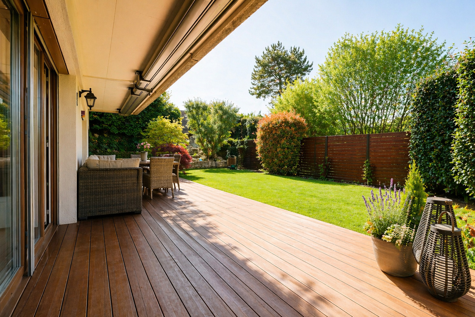 Terrasse mit Gartenblick