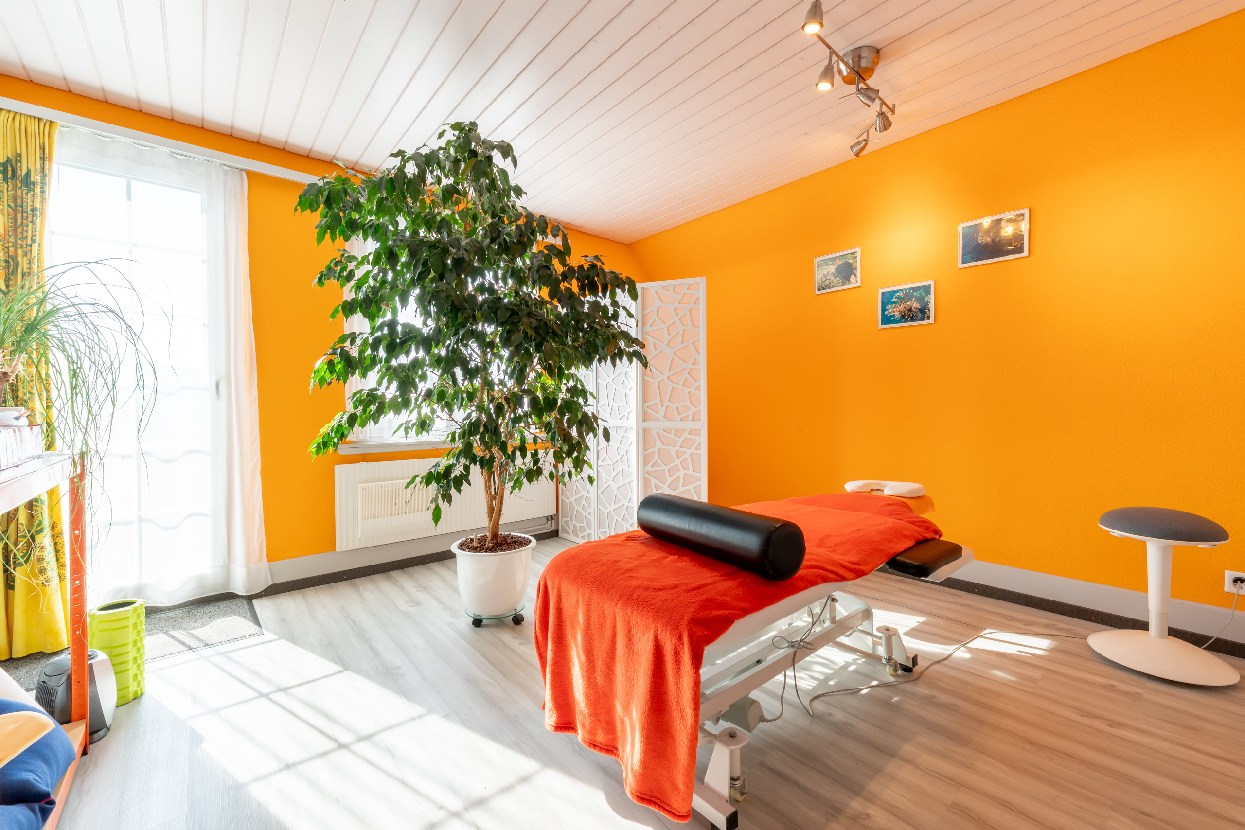 Behandlungsraum mit Massage-/Therapieliege