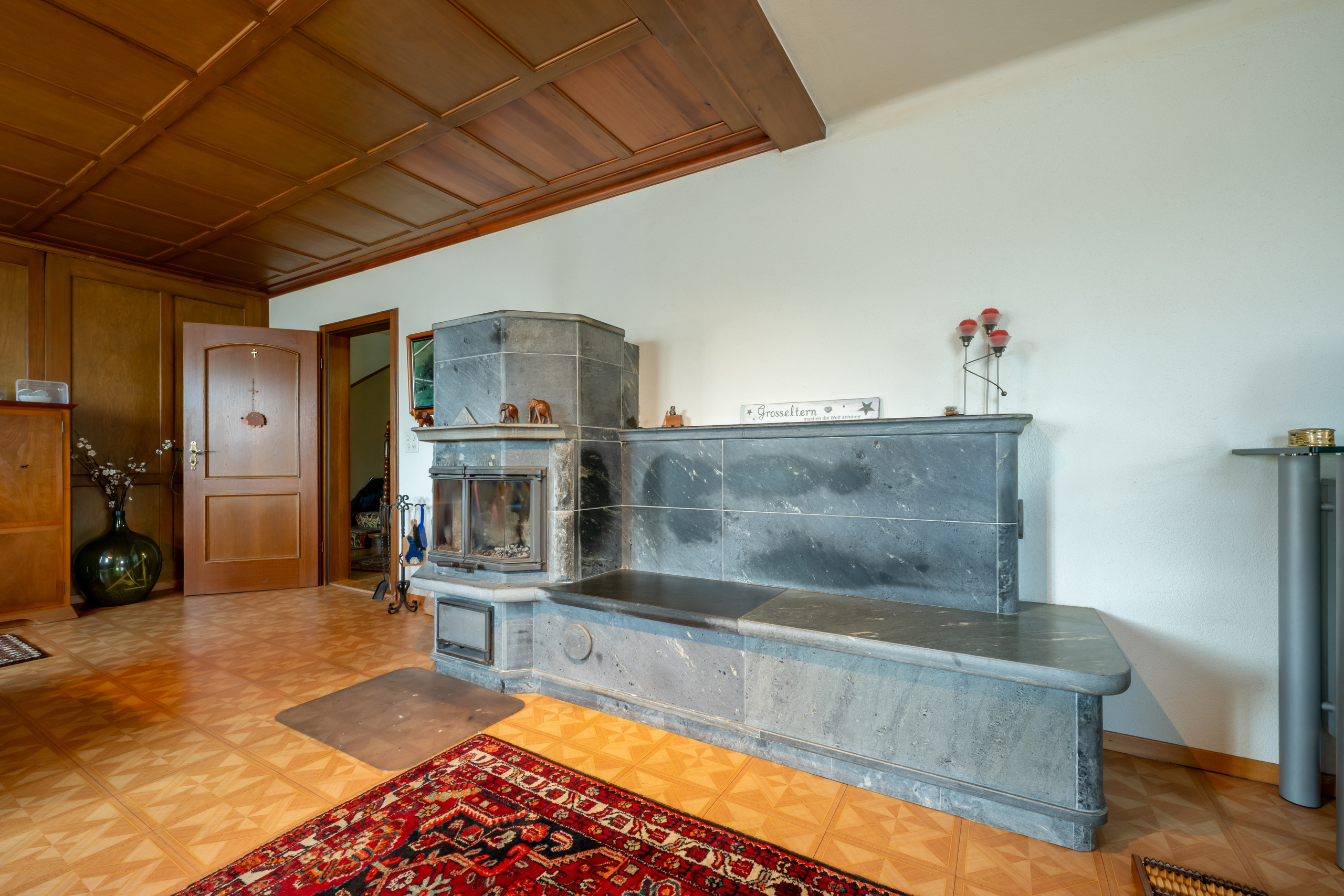 Wohnzimmer mit Kaminofen