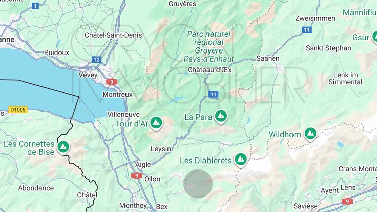 Karte der Region rund um den Genfersee und die Waadtländer Alpen