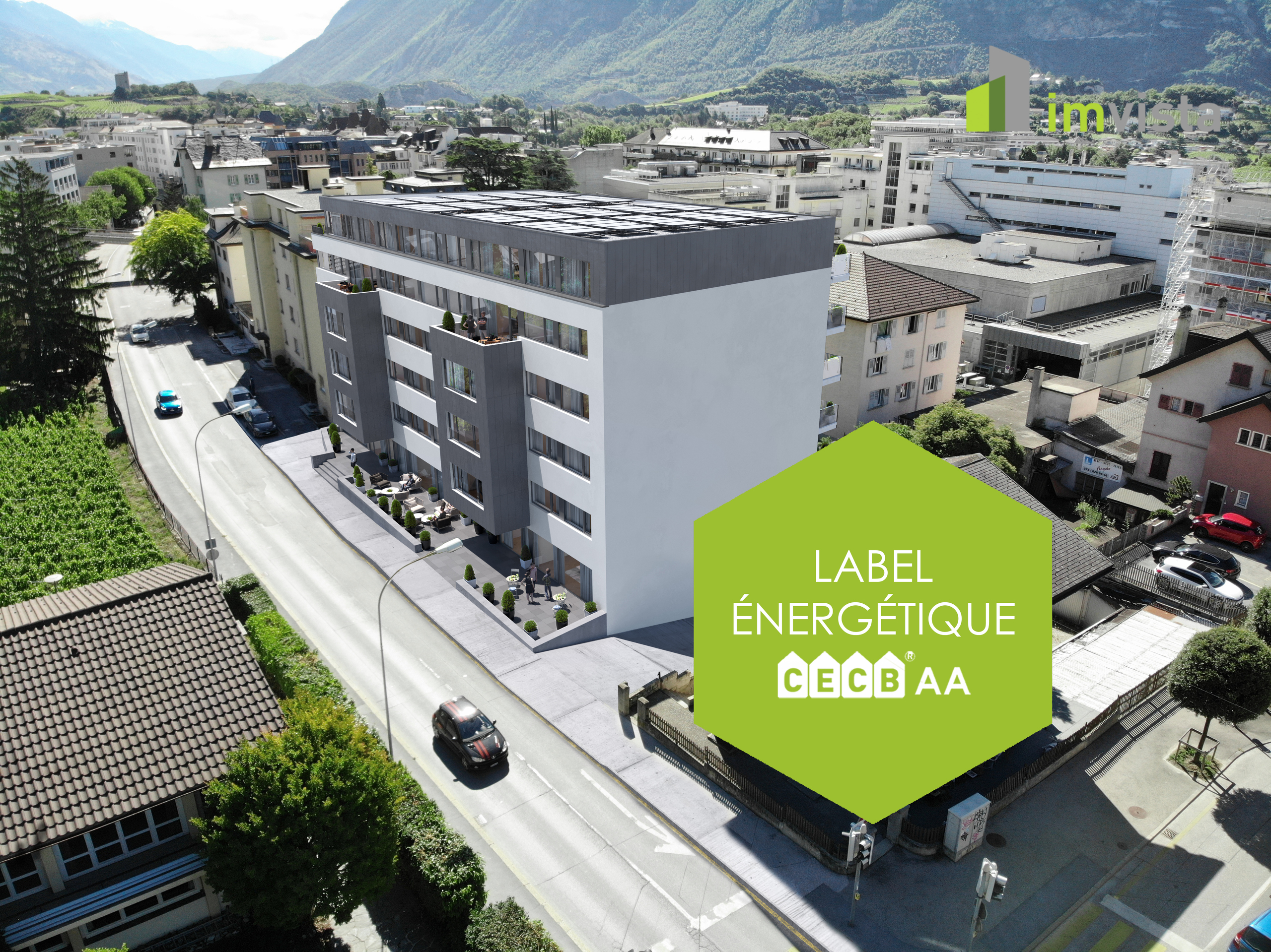 Modernes Mehrfamilienhaus mit Energie-Label in urbaner Lage