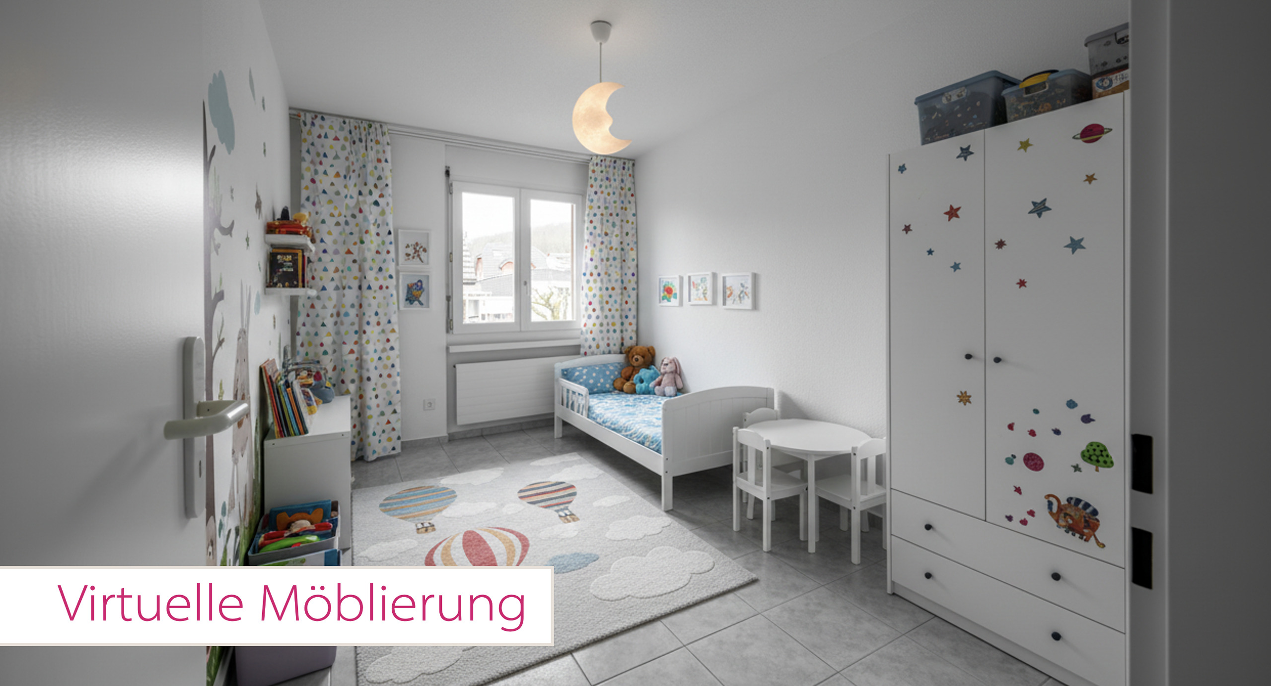 Kinderzimmer mit Spielmöbeln