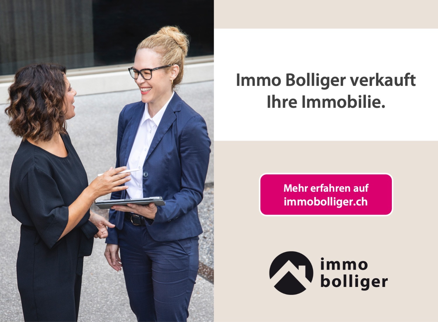 Werbeanzeige einer Immobilienagentur