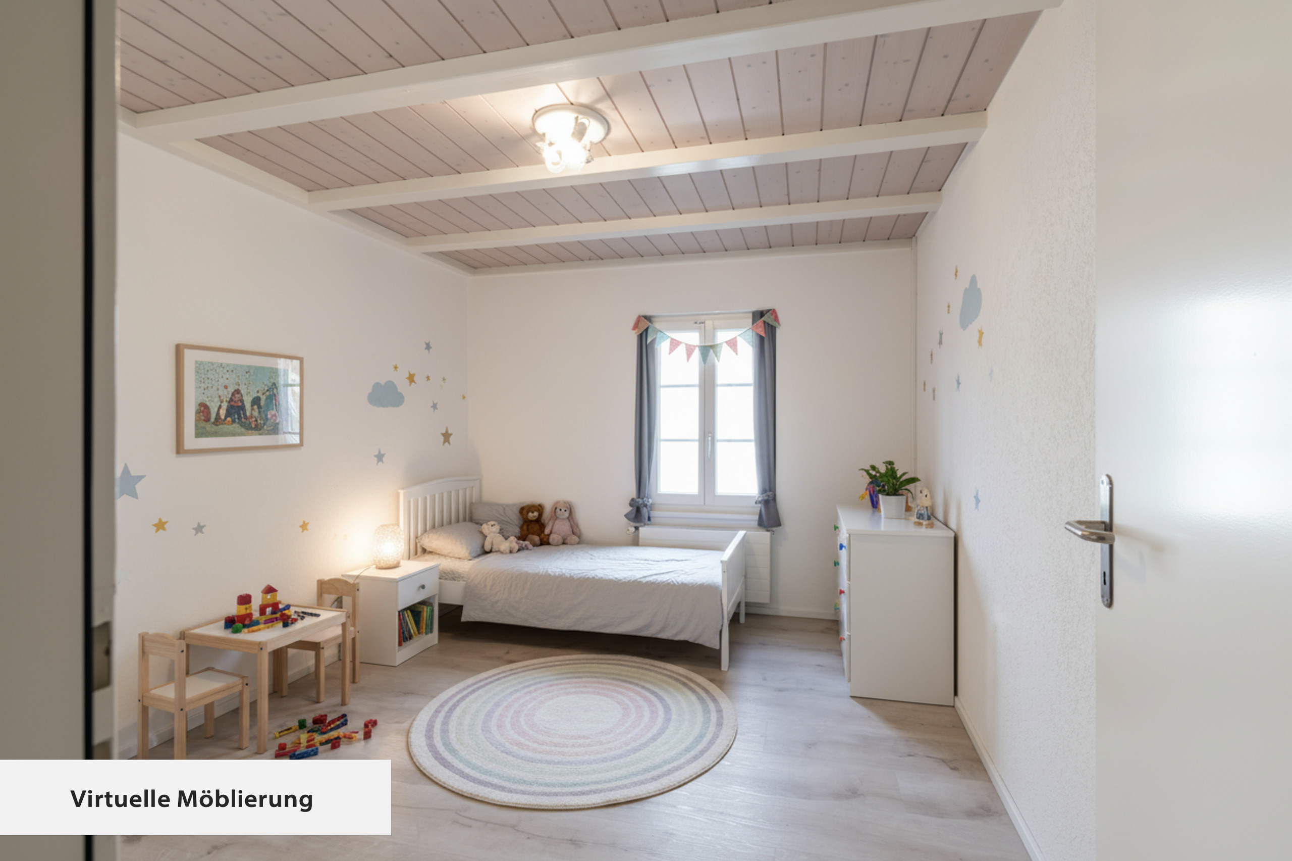 Kinderzimmer mit virtueller Möblierung