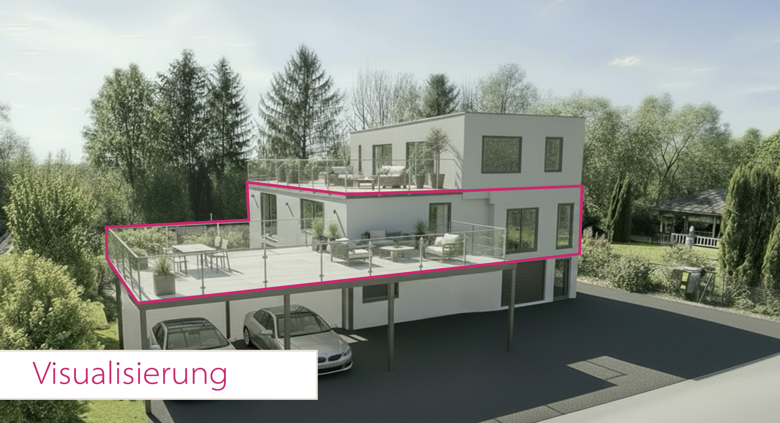 Moderne Villa mit Dachterrassen