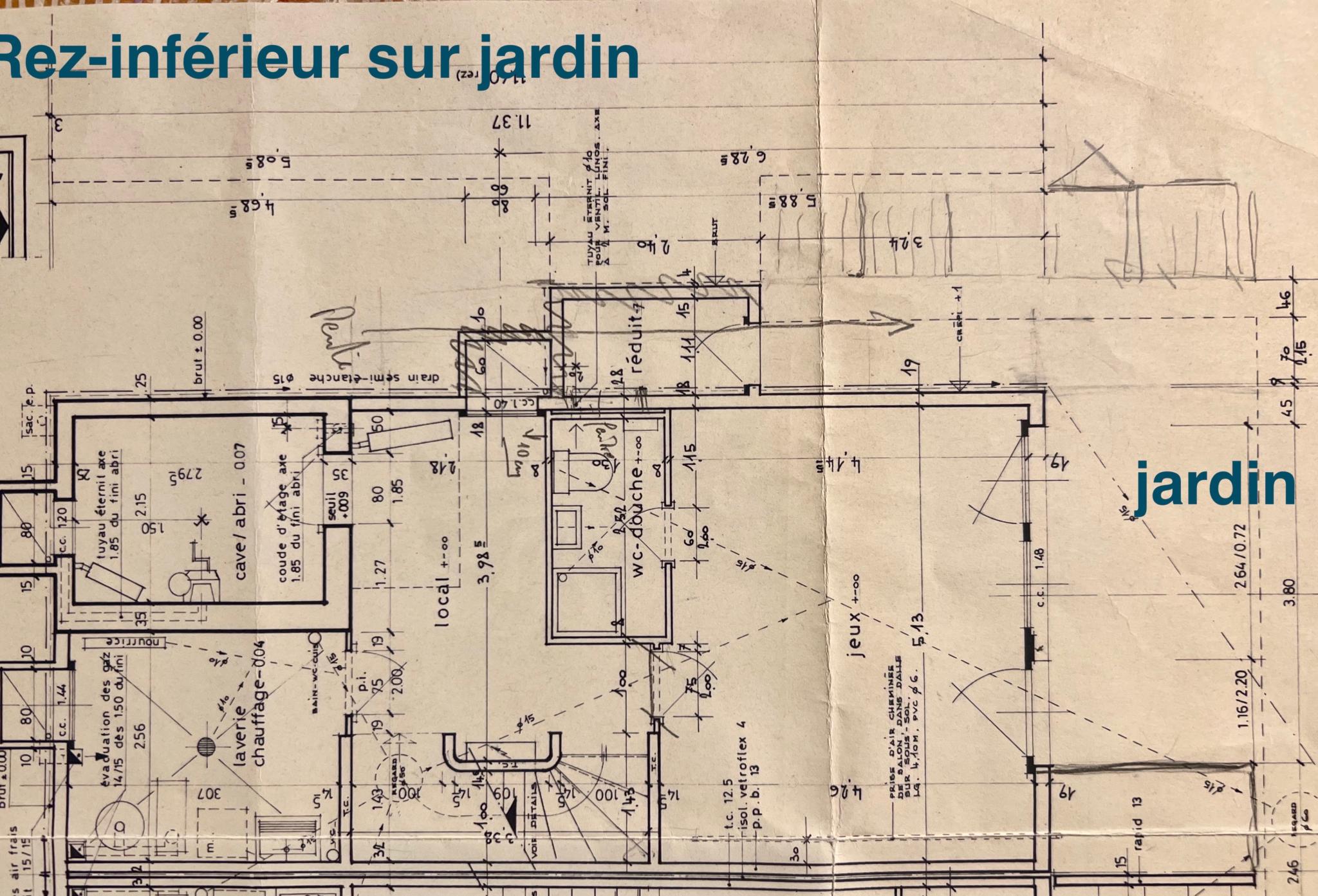 Grundriss mit Gartenzugang