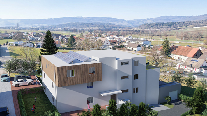 Modernes Wohnhaus in Hanglage mit Fernblick