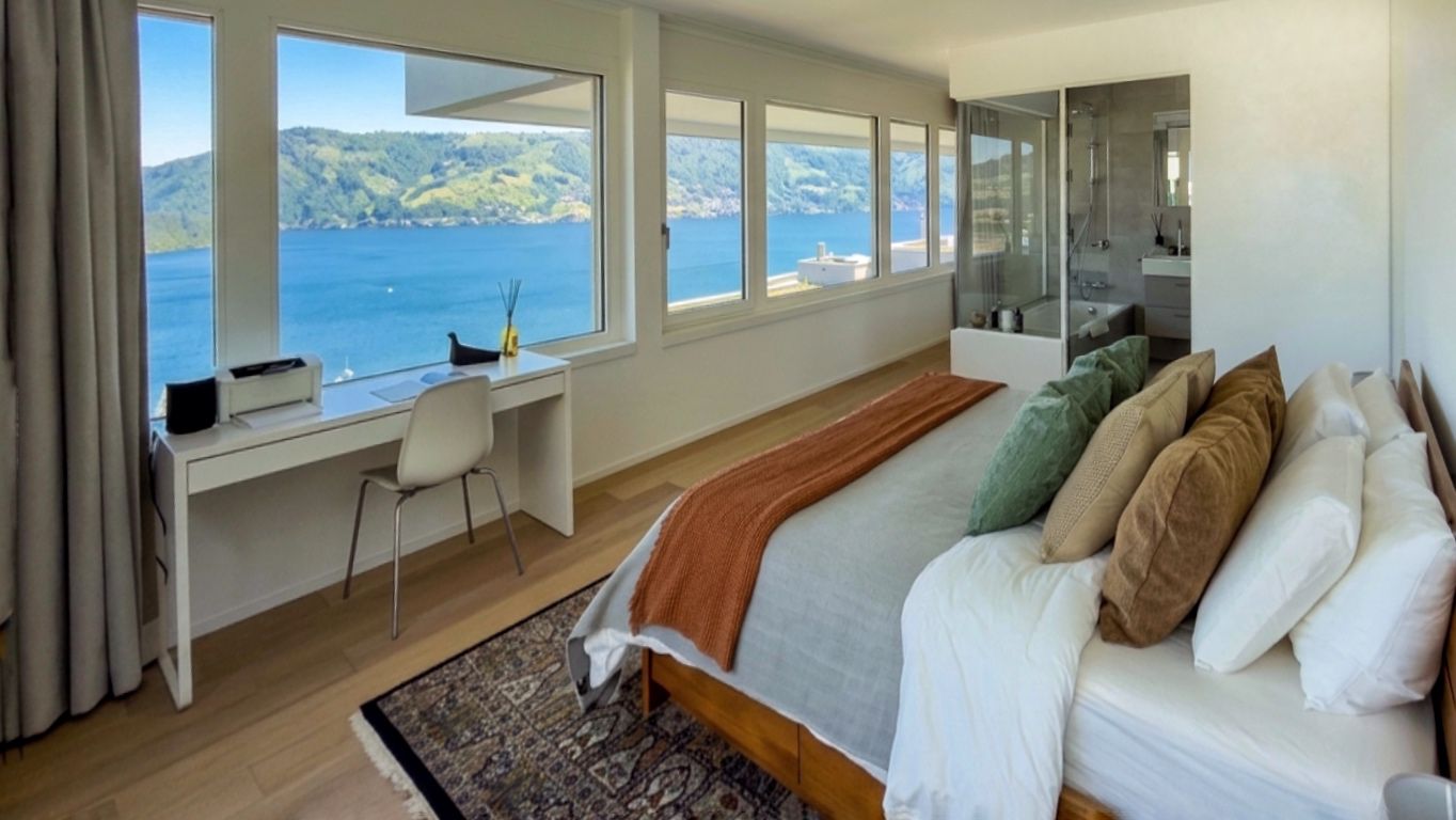 Schlafzimmer mit Meerblick