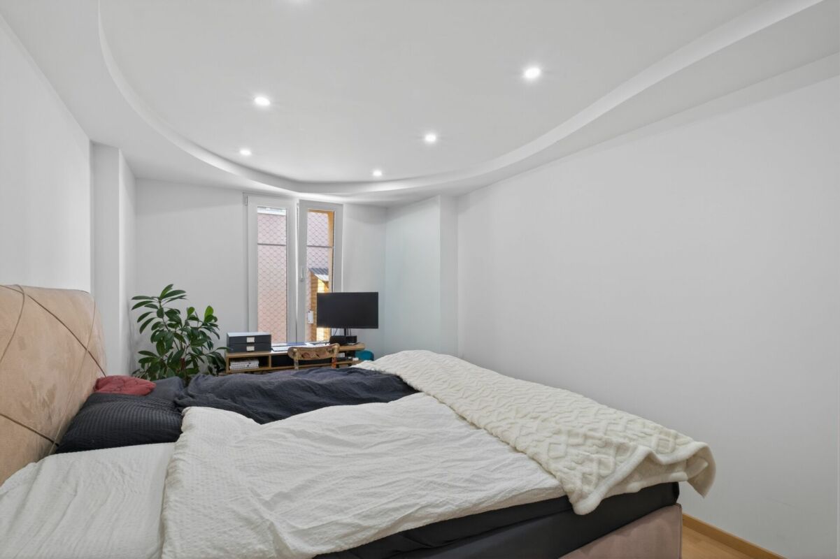 Schlafzimmer mit Runddecke