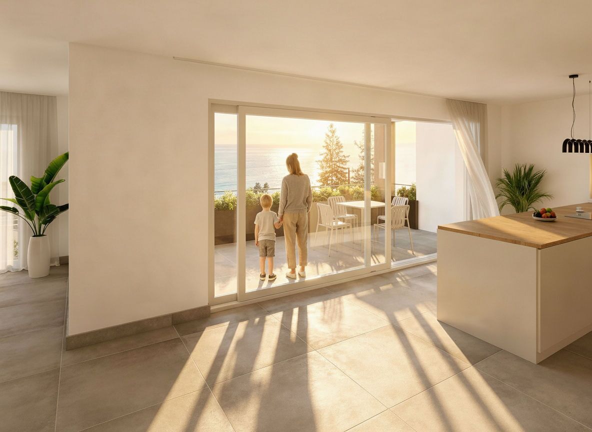 Wohnbereich mit Meerblick-Terrasse