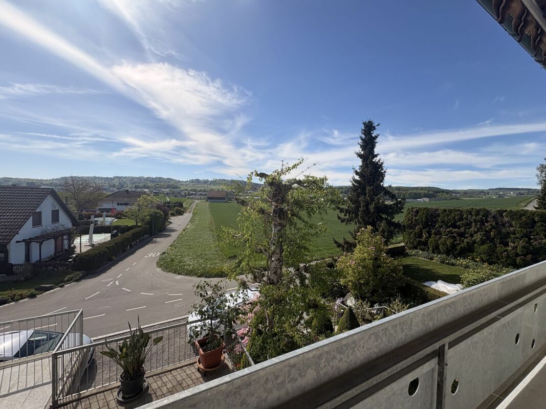 Balkonblick ins Grüne