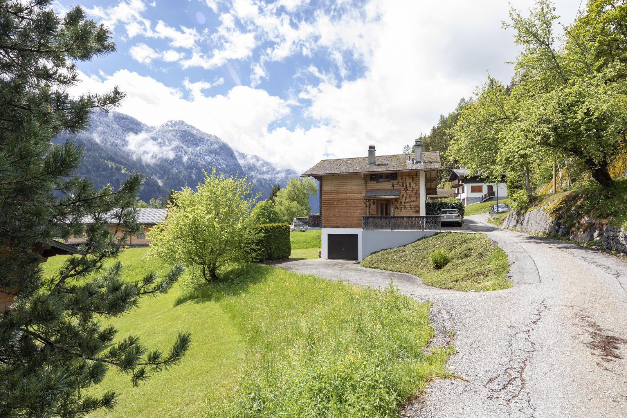 Alpen-Chalet mit Bergblick