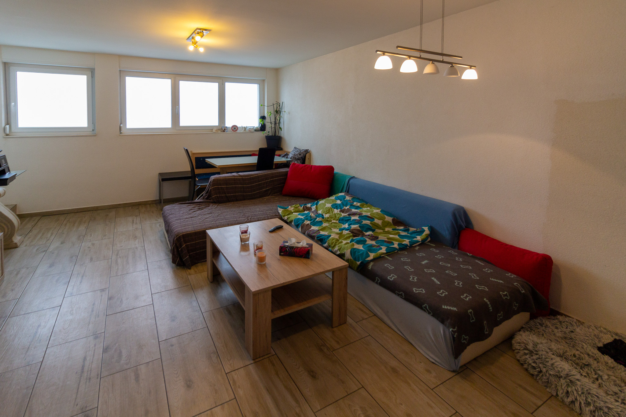 Wohnraum mit Schlaf- und Essbereich