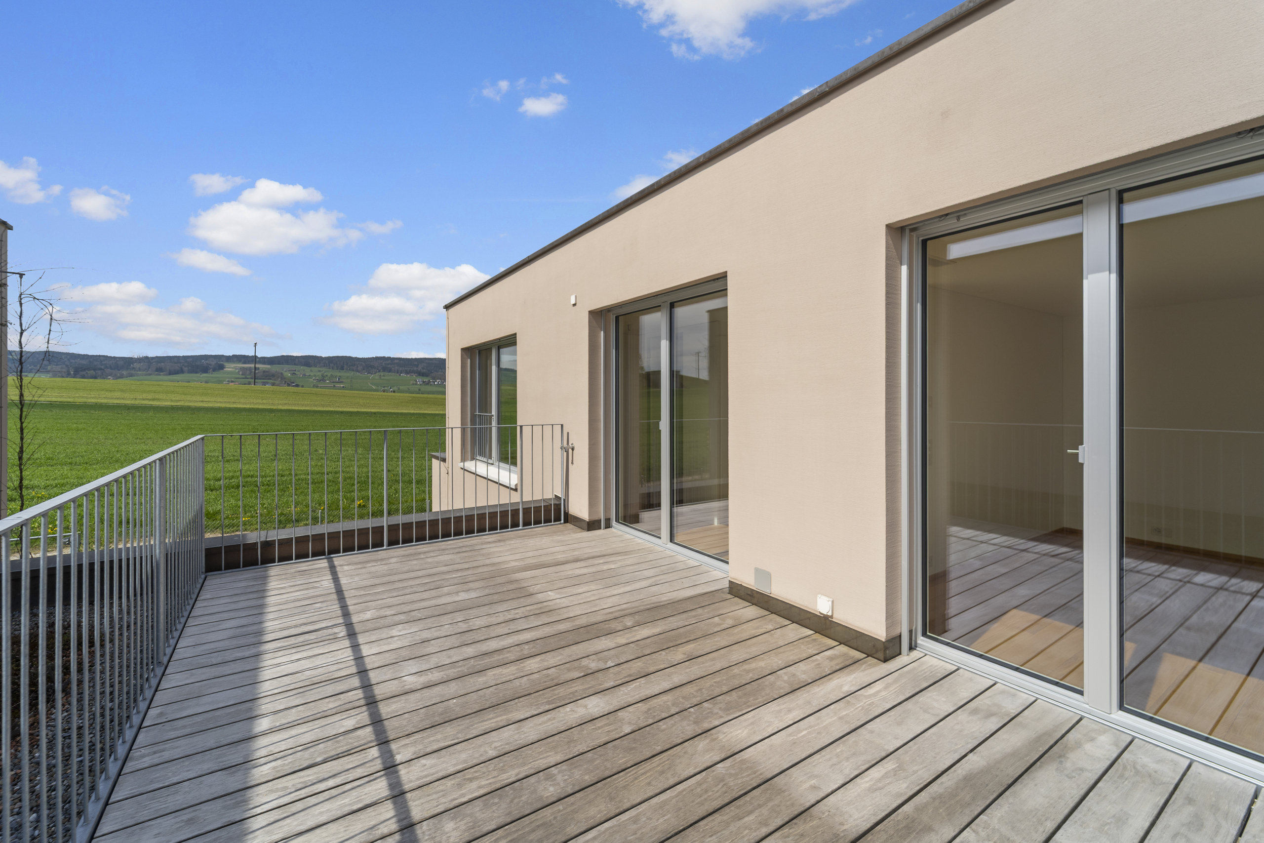 Terrasse mit Aussicht ins Grüne