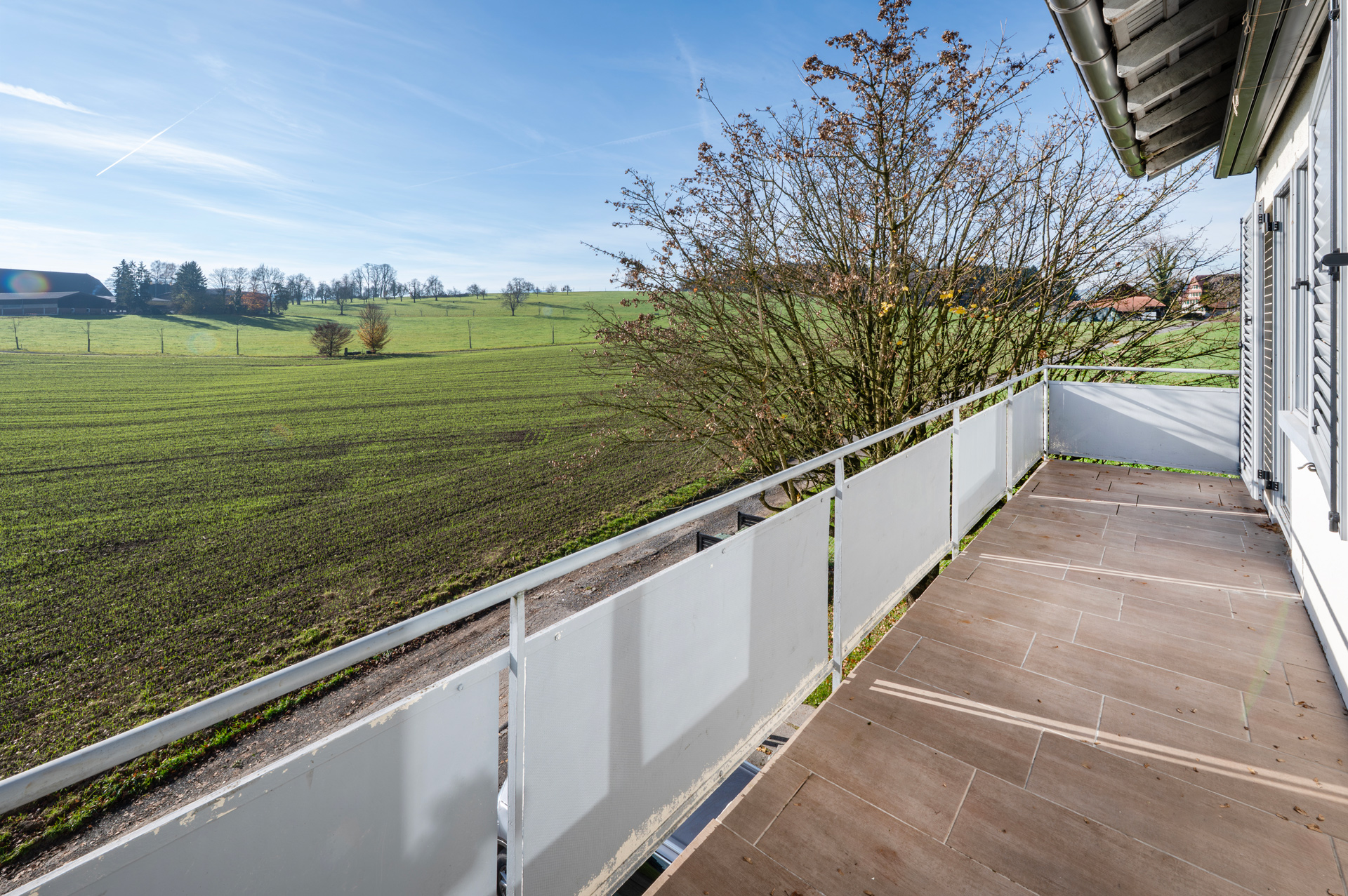 Balkon mit Blick ins Grüne