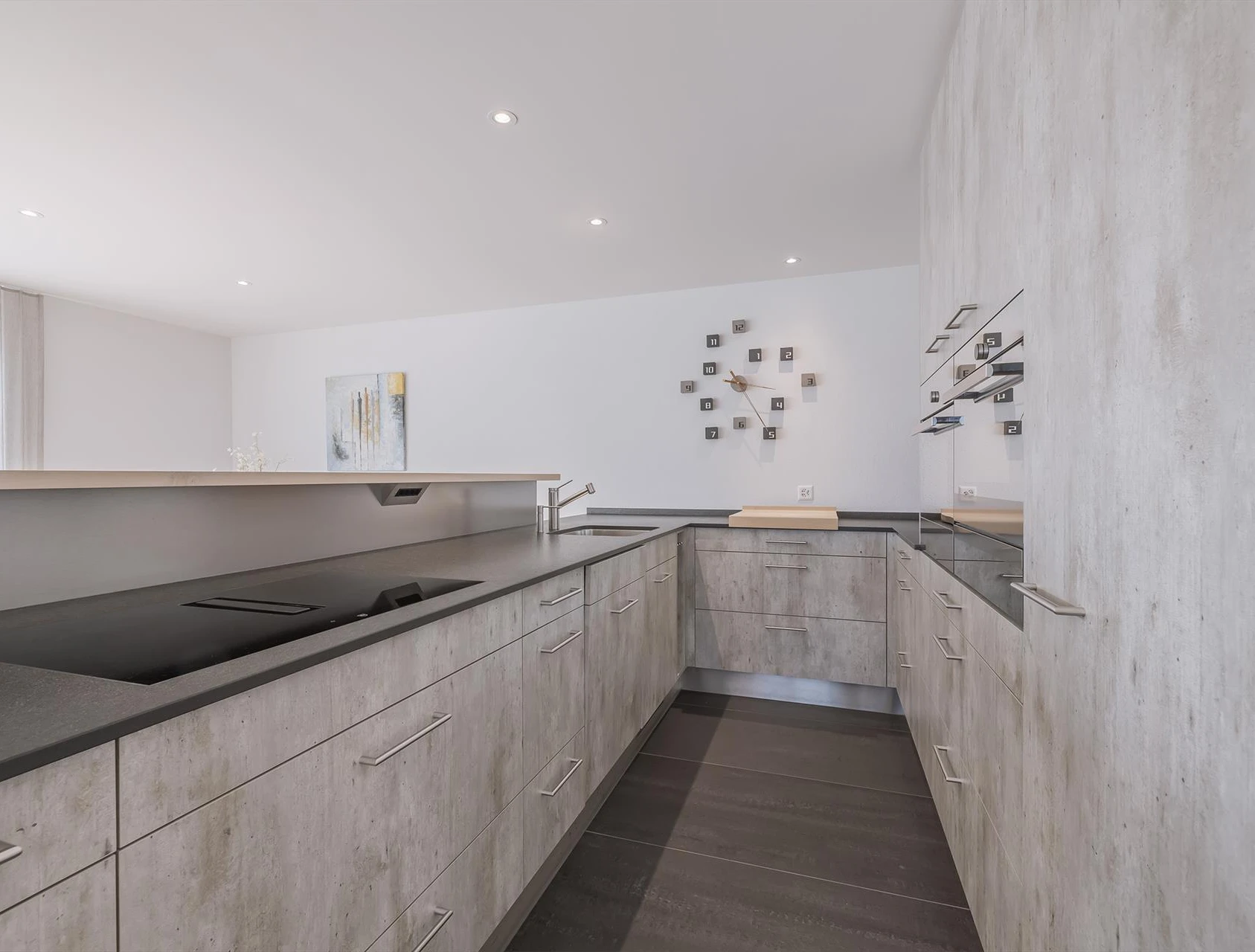 Moderne Küche in Betonoptik