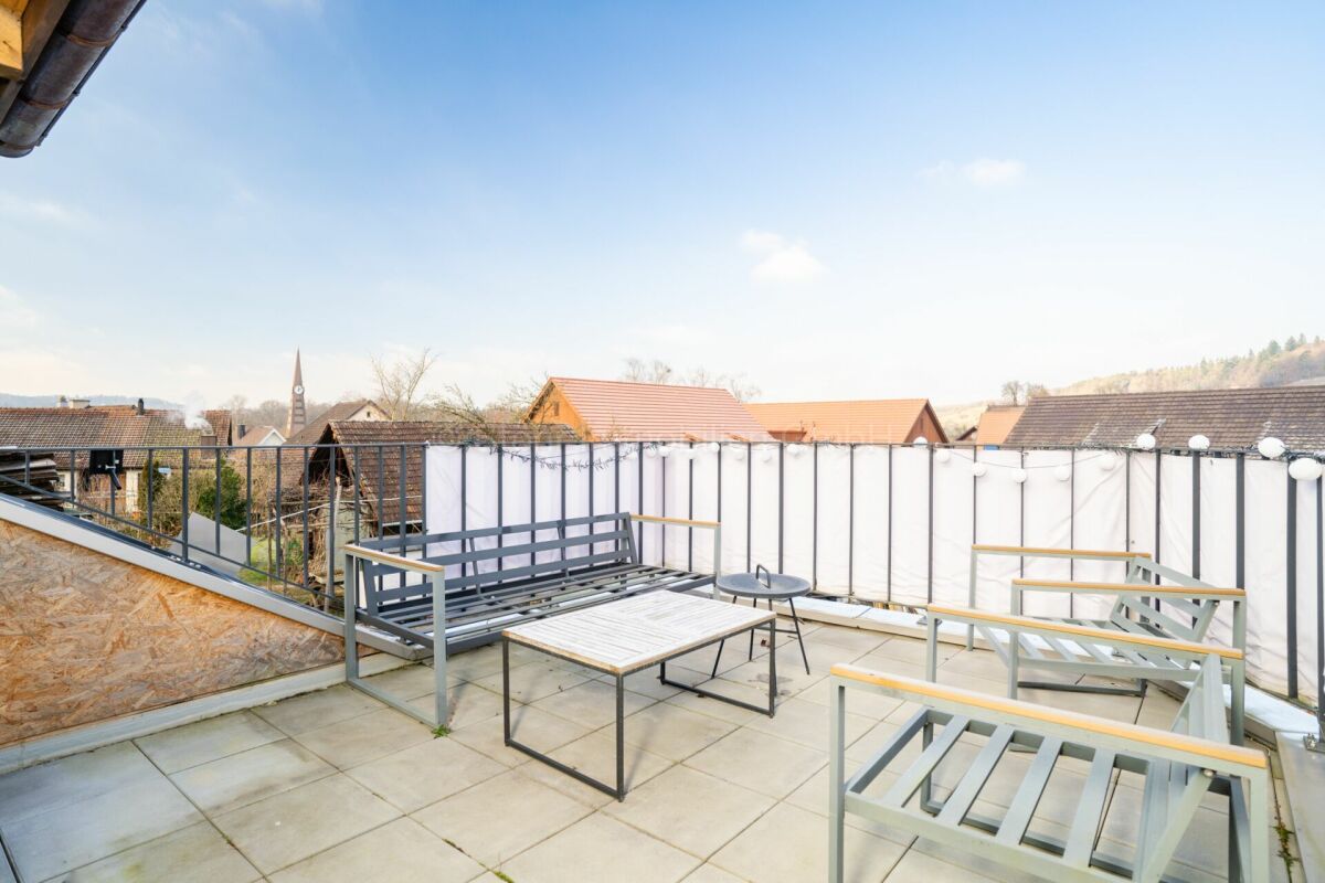 Dachterrasse mit Sitzgruppe und Ausblick